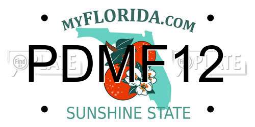 PDMF12 Florida License Plate