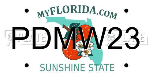 PDMW23 Florida License Plate