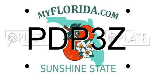 PDP3Z Florida License Plate