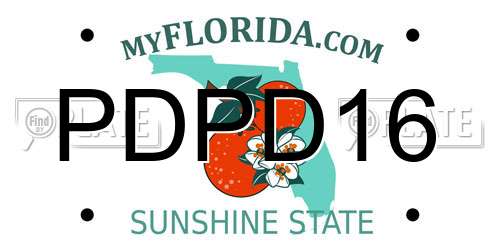 PDPD16 Florida License Plate