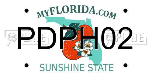 PDPH02 Florida License Plate