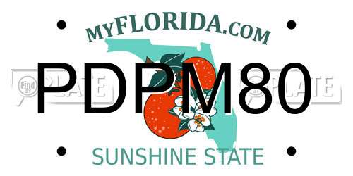 PDPM80 Florida License Plate