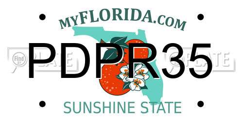 PDPR35 Florida License Plate
