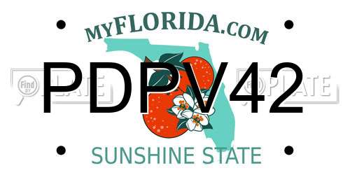PDPV42 Florida License Plate