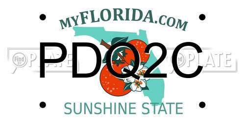 PDQ2C Florida License Plate