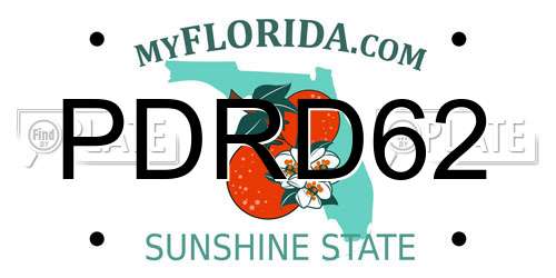 PDRD62 Florida License Plate