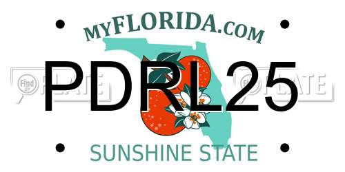 PDRL25 Florida License Plate
