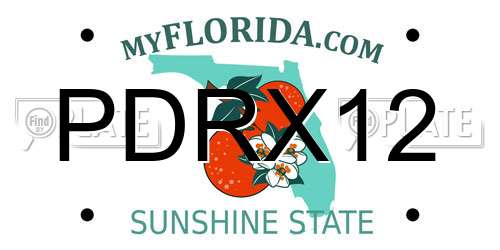 PDRX12 Florida License Plate