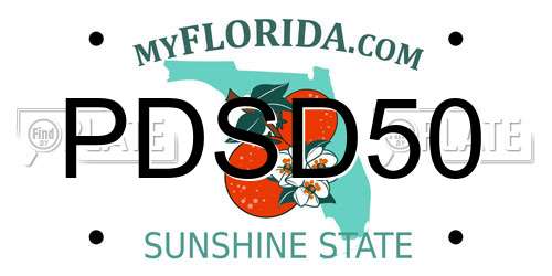 PDSD50 Florida License Plate