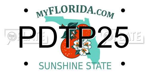 PDTP25 Florida License Plate