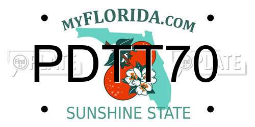 PDTT70 Florida License Plate