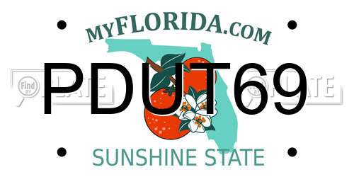 PDUT69 Florida License Plate