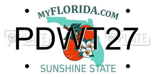 PDWT27 Florida License Plate
