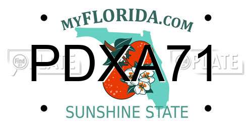 PDXA71 Florida License Plate