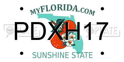 PDXH17 Florida License Plate