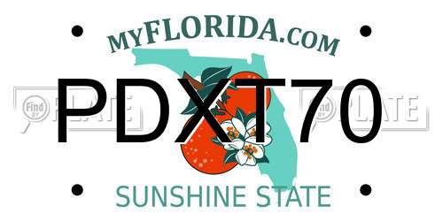PDXT70 Florida License Plate