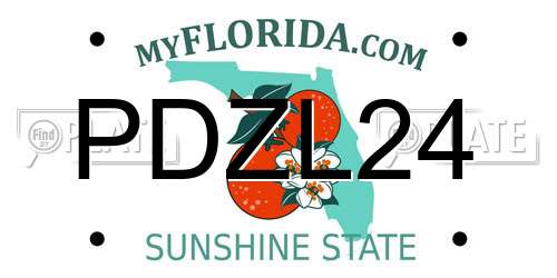 PDZL24 Florida License Plate