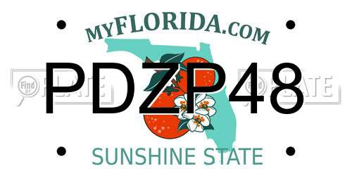 PDZP48 Florida License Plate