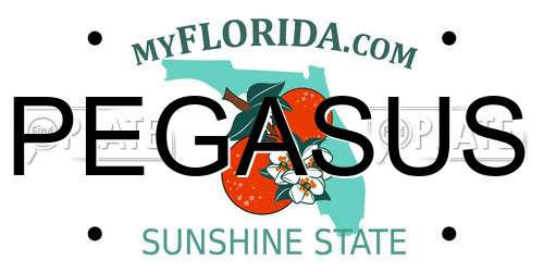 PEGASUS Florida License Plate