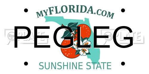 PEGLEG Florida License Plate