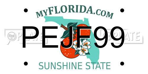 PEJF99 Florida License Plate