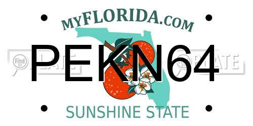 PEKN64 Florida License Plate
