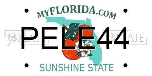 PELE44 Florida License Plate
