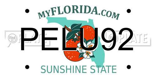PELU92 Florida License Plate