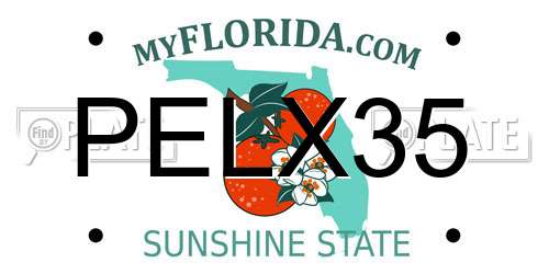 PELX35 Florida License Plate
