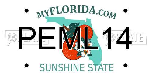 PEML14 Florida License Plate