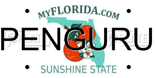 PENGURU Florida License Plate