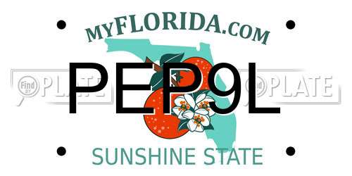 PEP9L Florida License Plate