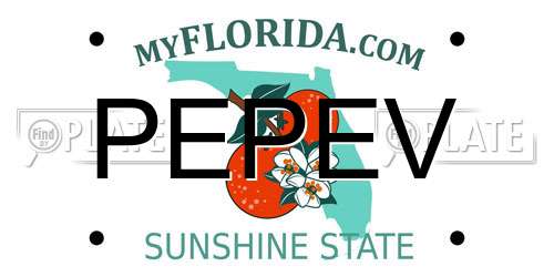 PEPEV Florida License Plate
