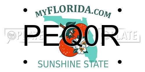 PEQ0R Florida License Plate