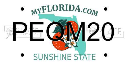 PEQM20 Florida License Plate
