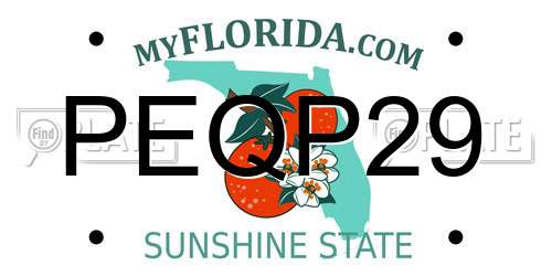 PEQP29 Florida License Plate