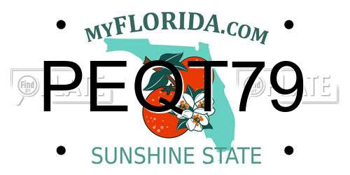 PEQT79 Florida License Plate