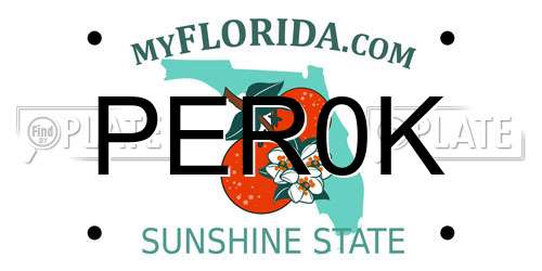 PER0K Florida License Plate