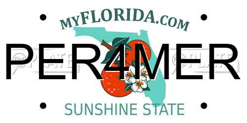PER4MER Florida License Plate