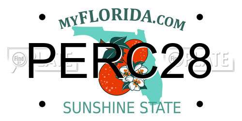 PERC28 Florida License Plate