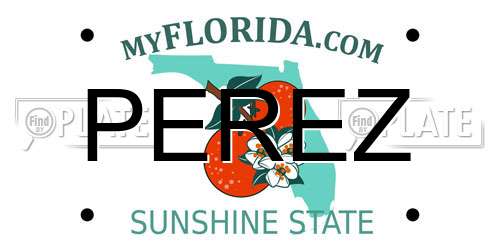 PEREZ Florida License Plate