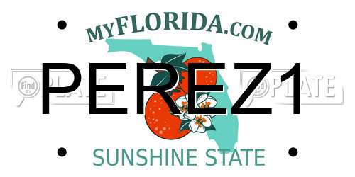 PEREZ1 Florida License Plate