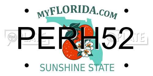 PERH52 Florida License Plate