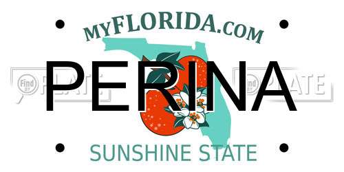 PERINA Florida License Plate
