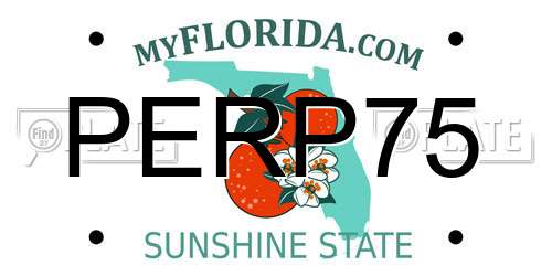 PERP75 Florida License Plate