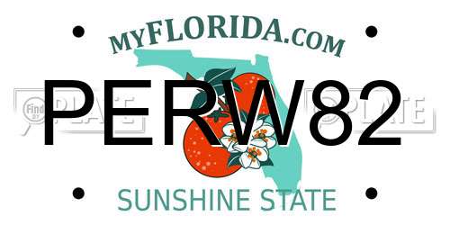 PERW82 Florida License Plate