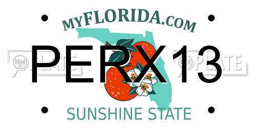 PERX13 Florida License Plate