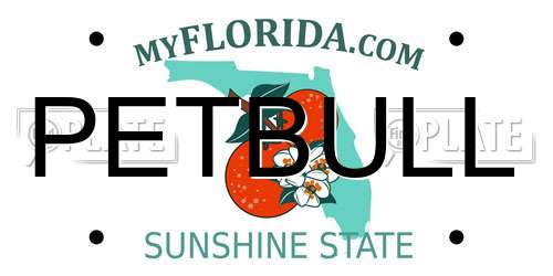 PETBULL Florida License Plate