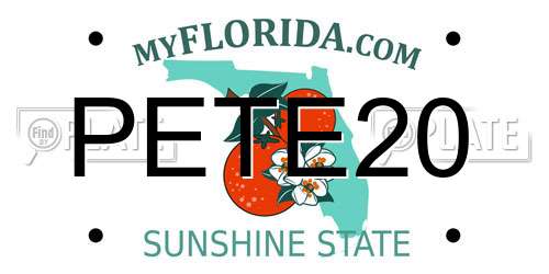 PETE20 Florida License Plate