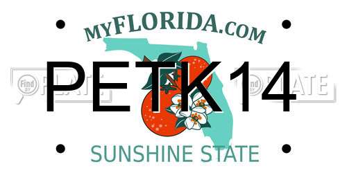 PETK14 Florida License Plate